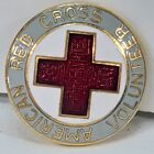 Vintage Wwii World War Ii American Red Cross Volunteer Service Badge Pin Enamel