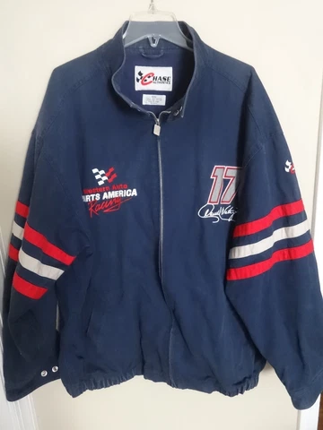 Western Auto Racing Darrell Waltrip # 17 Zip Front Premium Denim Coat Men 2XL Cover