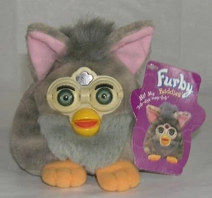 Furby Buddies Gris Atibby Green Eyes 1999 Original Tiger Electronics Nuevo con etiquetas - Imagen 1 de 4