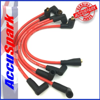 Genuine AccuSpark RED  8mm Silicon High Performance HT Leads Suitable for MGB's - Image 1 of 4