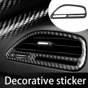 Tablero de instrumentos derecho de fibra de carbono real moldura de ventilación de aire para Dodge Challenger 2015-2023 - Imagen 1 de 13