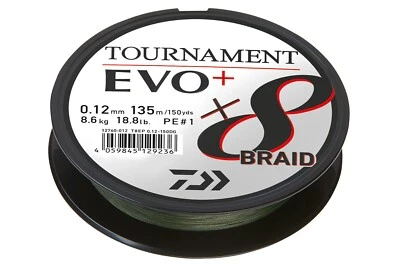 Daiwa Tournament X8 Braid Evo+ chartreuse grün multicolor 270 m 300 Meter