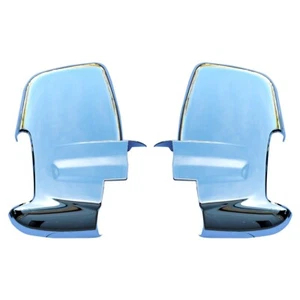 Jeu Couvre Chromées Miroir Rétroviseur Ford Transit Depuis 2014 - Picture 1 of 12