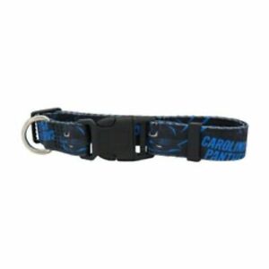 NFL Pet Team Collar Carolina Panthers Large 18"-28"  Supports Rescue