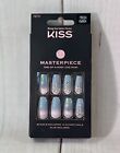 Kiss Masterpiece Press On Nails Pink Blue Ombré Bling Rhinestone 76624 KMN04