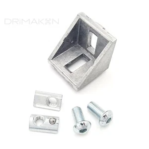 Ángulo 40 para perfil de aluminio 40x40 40x80 ranura 8 I ángulo de esquina incl. juego de fijación - Imagen 1 de 3