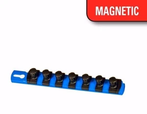 ERNST 8407M 8" 1/4" Drive Magnetic Socket Rail Organizer w/ 9 TWIST LOCK Clips - Bild 1 von 1