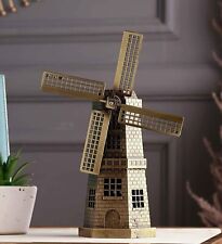 Metallic 9 Inches Wind Mill Monument Miniature Showpiece