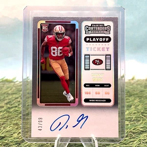 Contenders 2022 - Danny Gray - Biglietto Rookie Playoff - Auto -#'d /99- 49ers - Foto 1 di 2