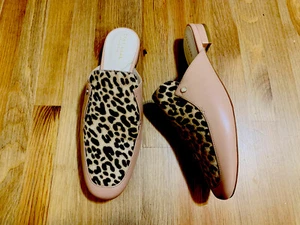 Cole Haan Grand Series dyed calf hair animal print mule shoes beige NWOB sz 7.5 - Picture 1 of 9