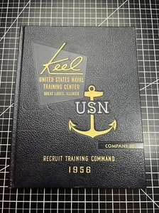 De colección 1956 Keel Centro de Entrenamiento Naval de Estados Unidos USN Marina Anuario Militar Illinois - Imagen 1 de 24