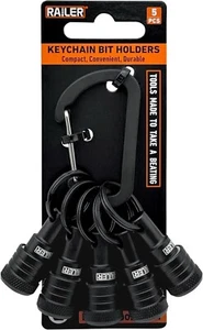 Juego de soportes de brocas de vástago hexagonal de 5 piezas de 1/4" negro - Imagen 1 de 4