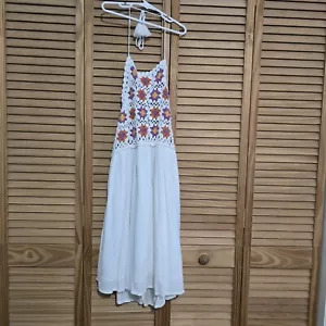 Pull & Bear Size L Maxi Dress with Floral Crocheted Granny Square Top. C-38 - Picture 1 of 5