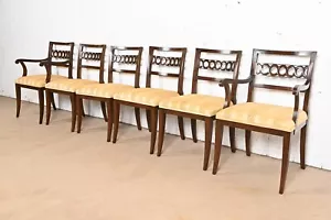Kindel Furniture Regency Carved Cherry Wood Dining Chairs, Set of Six - Picture 1 of 11