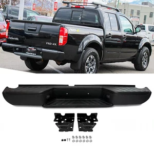 Black Steel Rear Bumper Assembly w/o Sensor Hole For Nissan Frontier 2005-2021 - Picture 1 of 15