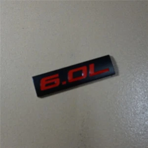 1x Red 6.0L Black Metal Emblem Badge Sticker Decal Edition 3D Motors Limited Car - Bild 1 von 12