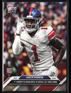 Malik Nabers 2024 Topps Now #4 New York Giants Football - Picture 1 of 2
