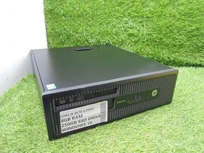 HP PRO DESK 800 G1 SFF I5 4570 8GB 250GB SSD WINDOWS 10 PC DESKTOP SLIM SFF - Image 1 of 2
