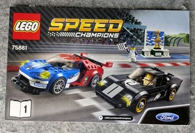 LEGO Speed Champions 75881 Ford GT & GT40 Instruction Manual 2017 Original