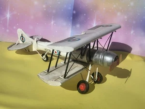 Tin Toy static large metal model 1918 WW1 FRENCH AVIATION BIPLANE in mint cond. - Picture 1 of 12