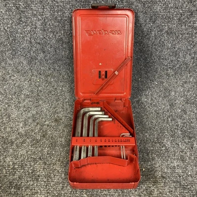 Snap On 15 Piece Allen Hex Key Red Case w/ 6 Wrenches - Image 1 of 4