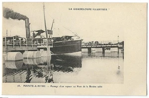 Early Guadeloupe Postcard - French Caribbean - Point-A-Pitre Steamboat - Picture 1 of 1