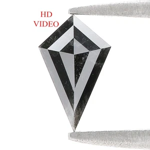 0.86 CT Natural Loose Kite Shape Diamond 8.65 MM Salt And Pepper Diamond L3433 - Picture 1 of 8