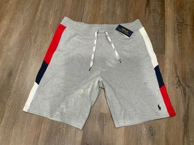 Bermuda Polo Ralph Lauren Lã Colorblocked Vermelha Branca Azul Cinza Masculina Tamanho M - Imagem 1 de 4