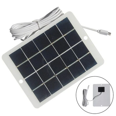 Outdoor Solarpanel Ladegerät 6W 5V für Kameras zuverlässiges Laden bei jedem - Bild 1 von 4