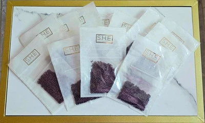 11,000 x BURGUNDY RED Silicone Lined Nano Rings for Nano Tip Hair Extensions - Image 1 of 2