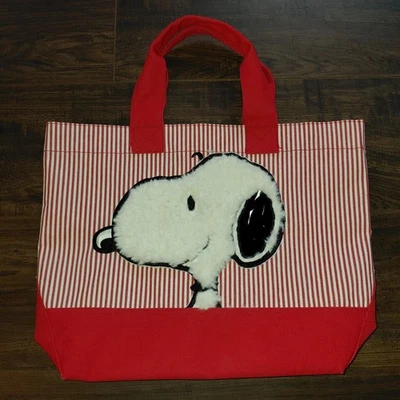 Pottery Barn 儿童花生史努比托特包可爱独特条纹 — 第 1/4 张图片