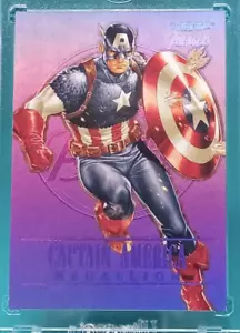 2022 Fleer Ultra Avengers CAPTAIN AMERICA AMETHYST MEDALLION #M-6 - Picture 1 of 9