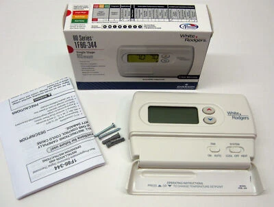 1F86-344 White Rodgers Wall Thermostat Heat Cool Non Programmable Single Stage - Image 1 of 4