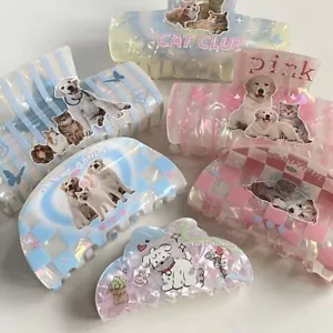 Harajuku Artigli per Capelli Acrilici-Cartone Animato Scacchiera Animali Clip Donna Accessorio per Capelli - Foto 1 di 18