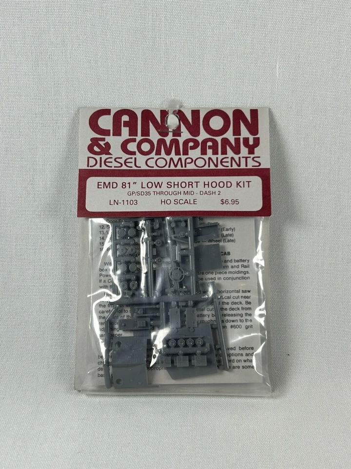 "Kit de capó corto bajo escala HO Cannon & Company EMD 81"" LN-1103 nuevo" Foto 1 de 1