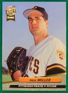 Paul Miller - 1992 Fleer Ultra #555 - Pittsburgh Pirates Rookie Baseball Card - Picture 1 of 3