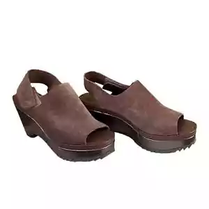 Pedro Garcia Felipa taupe Suede Platform Sandals NEW 6.5 BOX - Picture 1 of 11