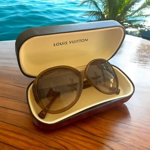 LOUIS VUITTON Sunglasses Z0283E Gold Gradation Brown Glitter Ladies - Picture 1 of 6