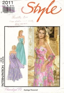 1980's VTG Style Misses' Evening Dress Pattern 2011 Size 6-16 UNCUT - Picture 1 of 2