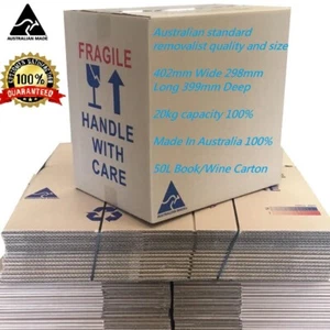 15pcs 50LCardboard Packing Boxes Removalist Moving Storage Heavy Duty Carton - Picture 1 of 7