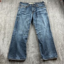 Big Star Jeans Adult 34x28 Blue Denim Pants Embroidered Cowboy Outdoors Mens