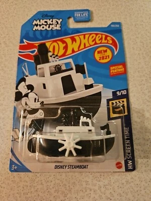 HOT WHEELS HW SCREEN TIME DISNEY MICKY MOUSE DISNEY STEAMBOAT  9/10 DIECAST - Image 1 of 3