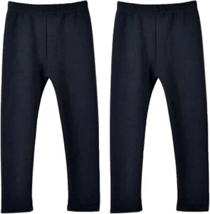 Leggings de algodón negros forrados de lana para niñas, talla 140, cálidos de invierno, paquete de 3 Studio - Imagen 1 de 7