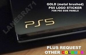 PS5 LOGO Gold Metal STICKER For PS5 Side Panel ( Decal ) + OTHER COLOURS