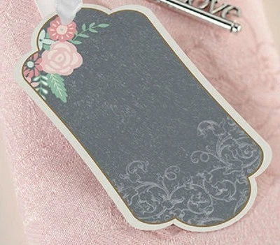 24 llaves plateadas y etiquetas estilo tiza etiquetas de consejos de recuerdos de boda para firmar invitados Foto 1 de 2