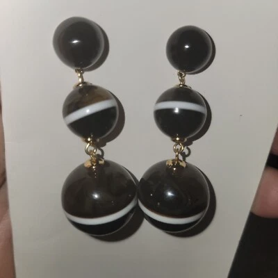 KS SPADE женщин ювелирных изделий Lucite мяч потрясающий подвеской капли серьги  - Изображение 1 из 4