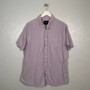 Rails Men XL Lavender Purple Fairfax Shirt Button Front Short Sleeve Cotton - Picture 1 of 11