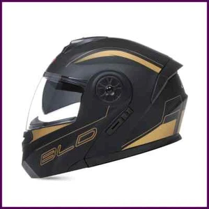 Motorcycle Full Face Helmet Men Women Dual Lens Safety Head Gear UK - Picture 1 of 8