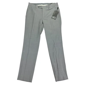 Bar III Mens Skinny Fit Sharkskin Active Stretch Suit Pants Gray 32x30 - Picture 1 of 4