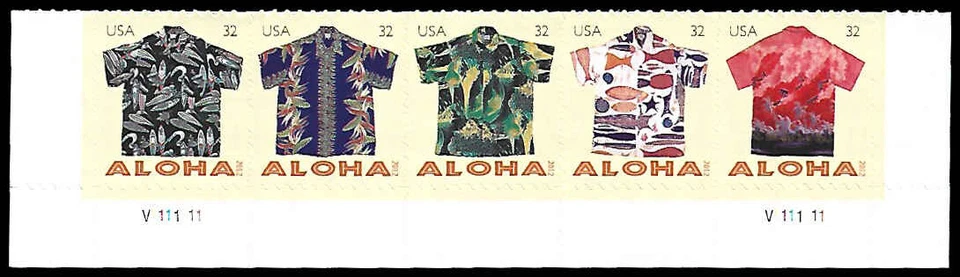 US #4592-4596 MNH 2012 Aloha Hawaiian Shirts Surfers Kilauea Palms Paradise Bird - Image 1 of 1
